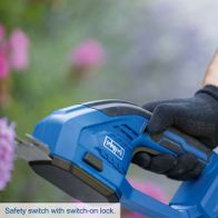 Safety switch with switch-on lock for Scheppach cordless grass and hedge trimmer