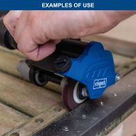Scheppach slat brush with guiding system for accurate surface finishing