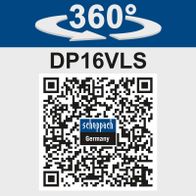 Scheppach bench drill with 360° rotation feature and QR code for instructions