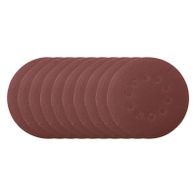 Round sanding paper set with 10 pieces, Ø 215 mm, grit 120 for fine finishing