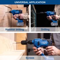Scheppach cordless hammer drill with SDS-Plus bit for accurate drilling and hammering