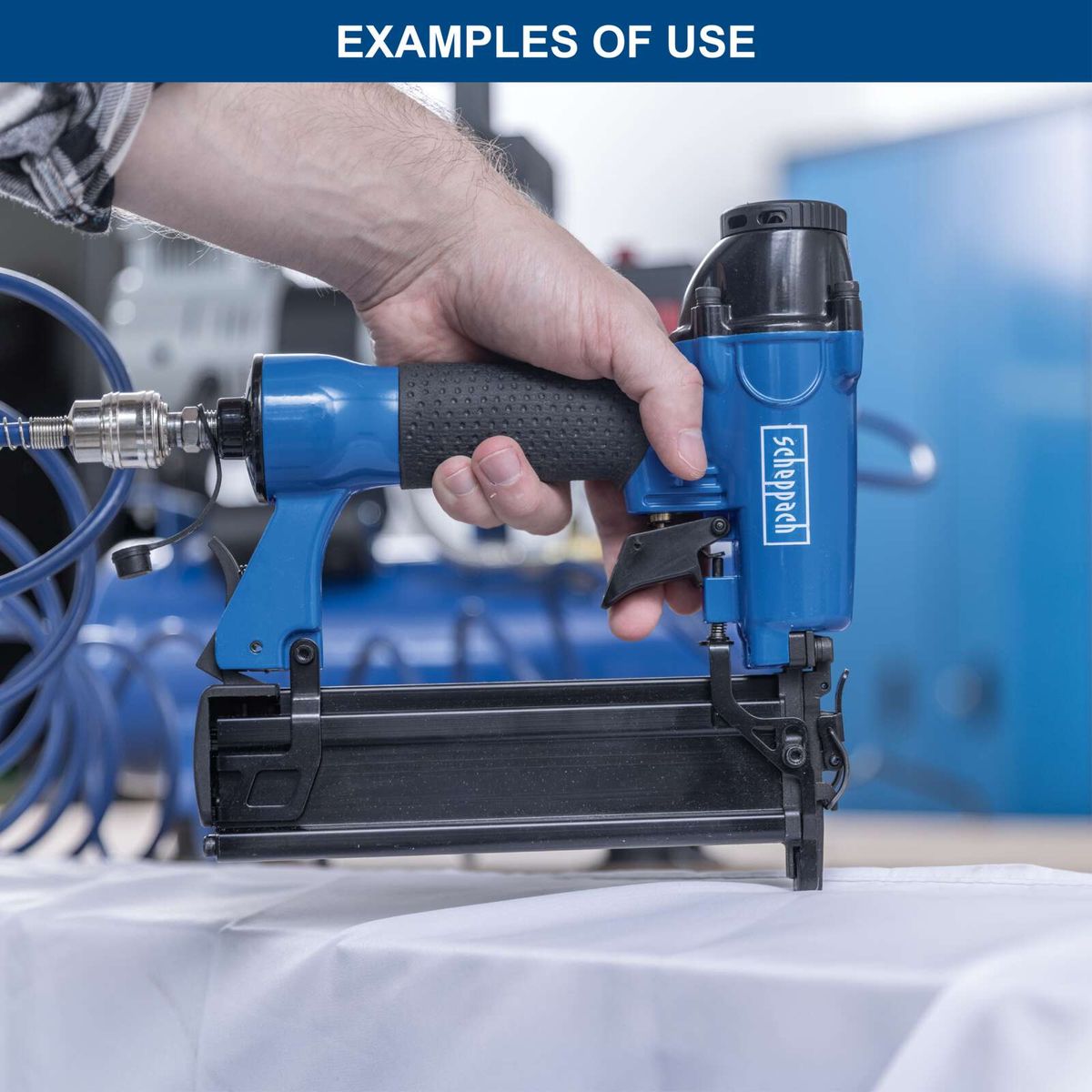 Scheppach quick screw gun with ergonomic grip and safety mechanism for accurate tasks