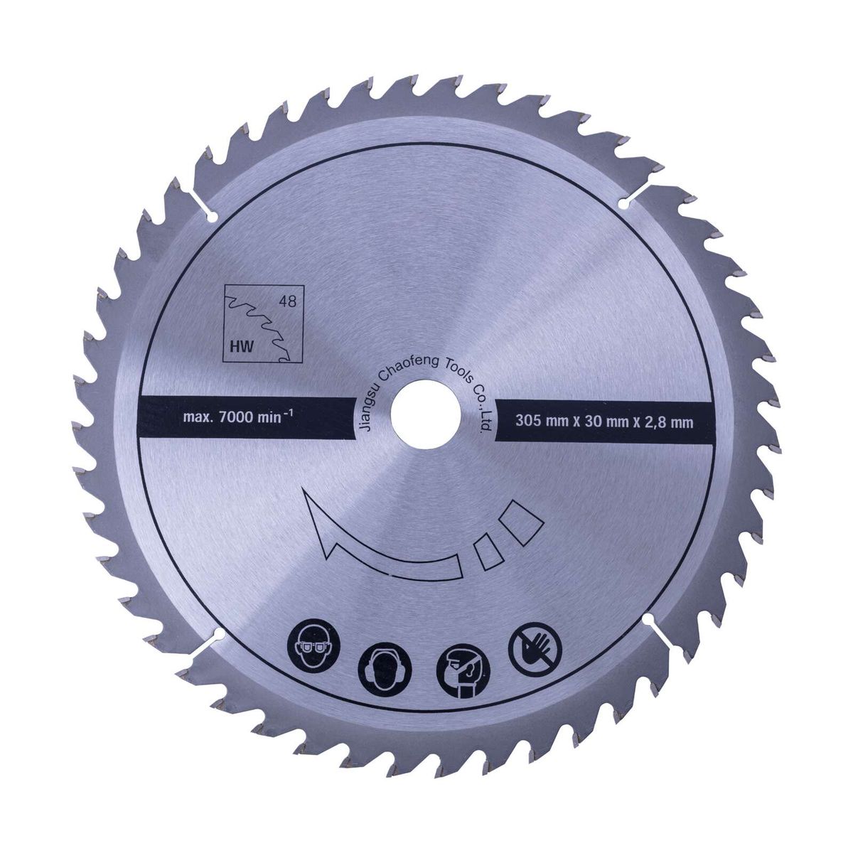 Scheppach circular saw blade, 305 mm diameter, 30 mm width, 2.8 mm thickness, max. 7000 rpm