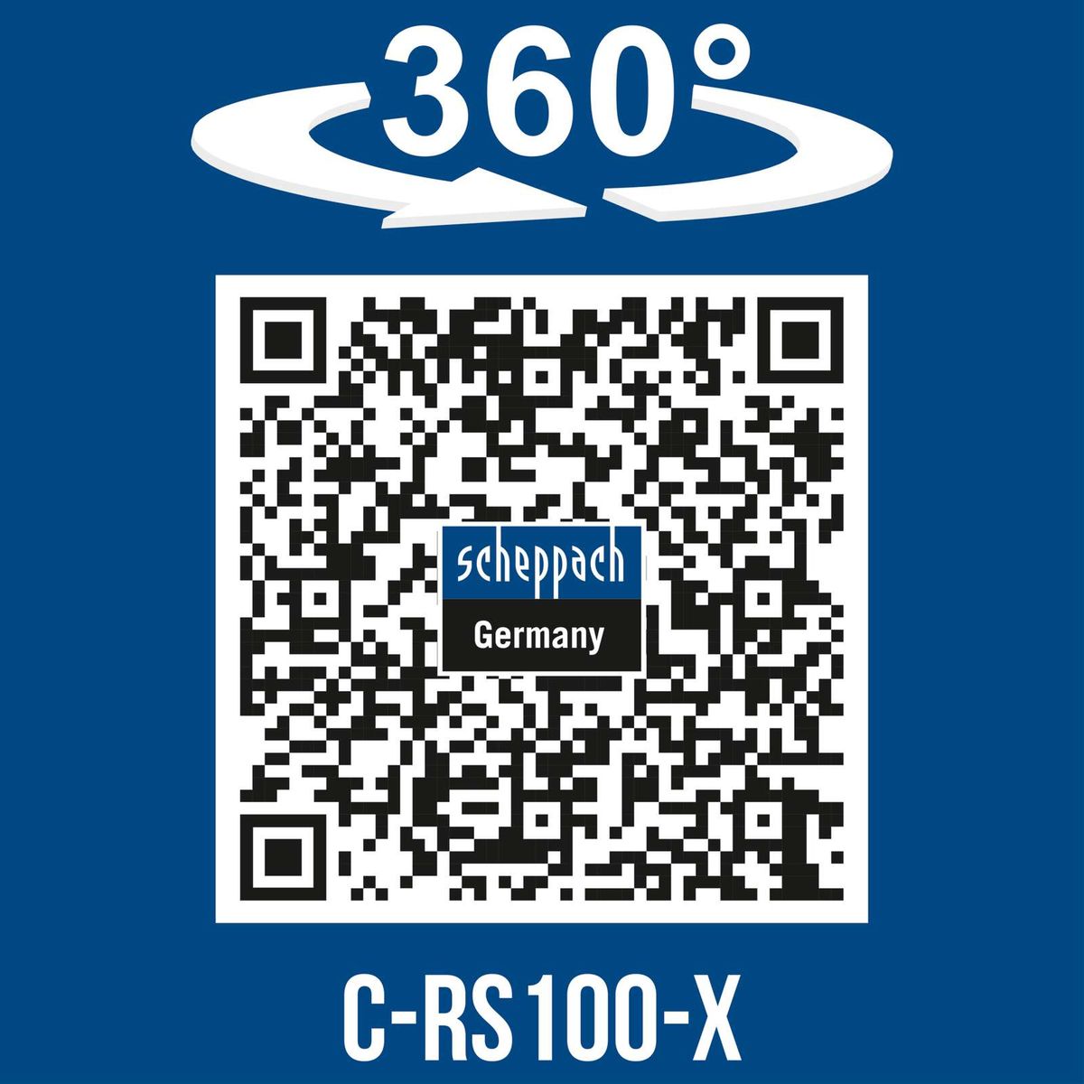 360-degree rotatable cordless reciprocating saw with QR code for Scheppach C-RS100-X