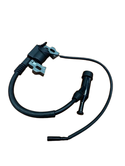 Ignition coil with cable and hose connector assembly