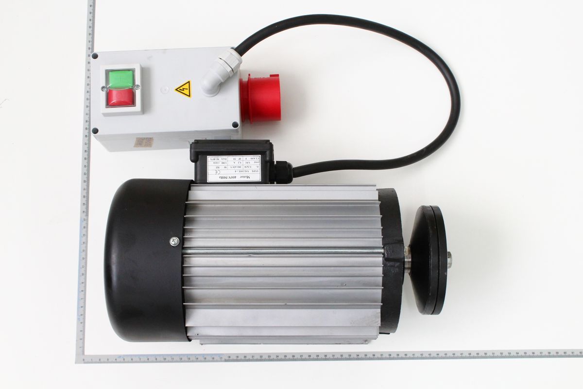 Electric motor assembly with control box and cable for 380-420V/50Hz