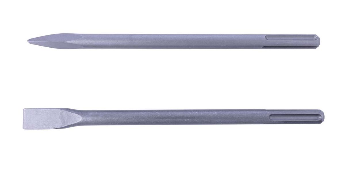 Scheppach pointed chisel – Close-up view of the tool head