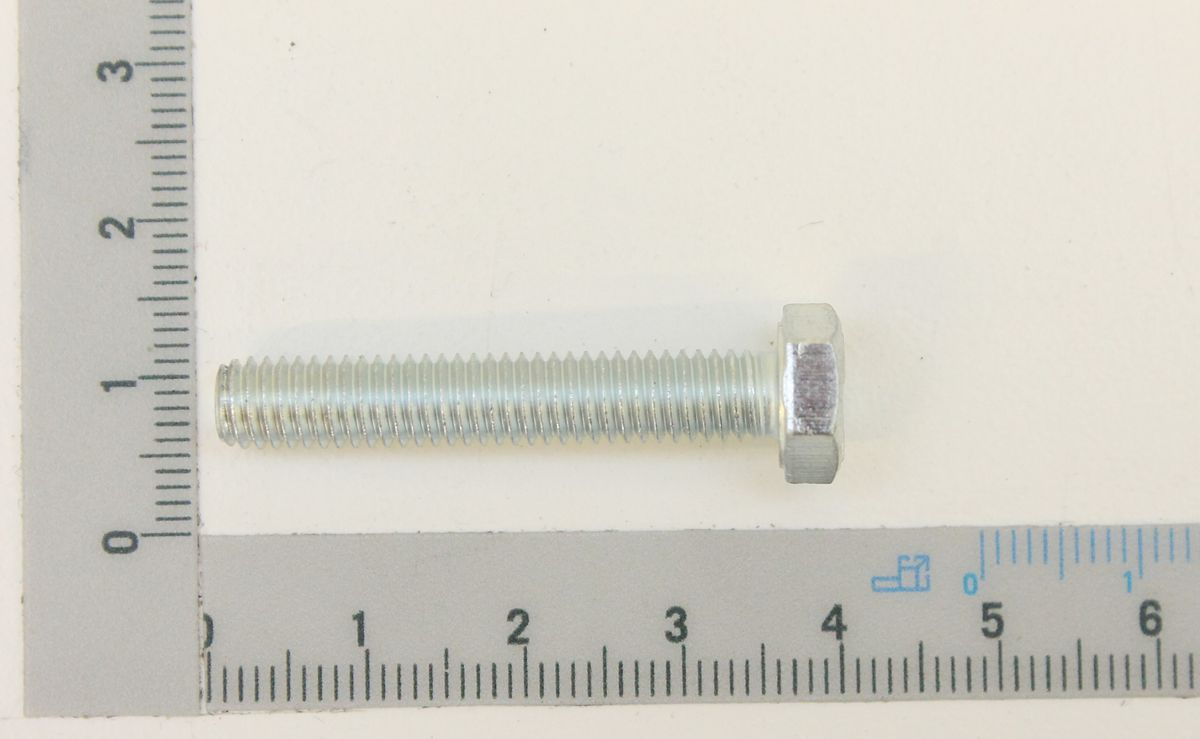 Hexagonal bolt M6 thread, 35 mm long, zinc-coated