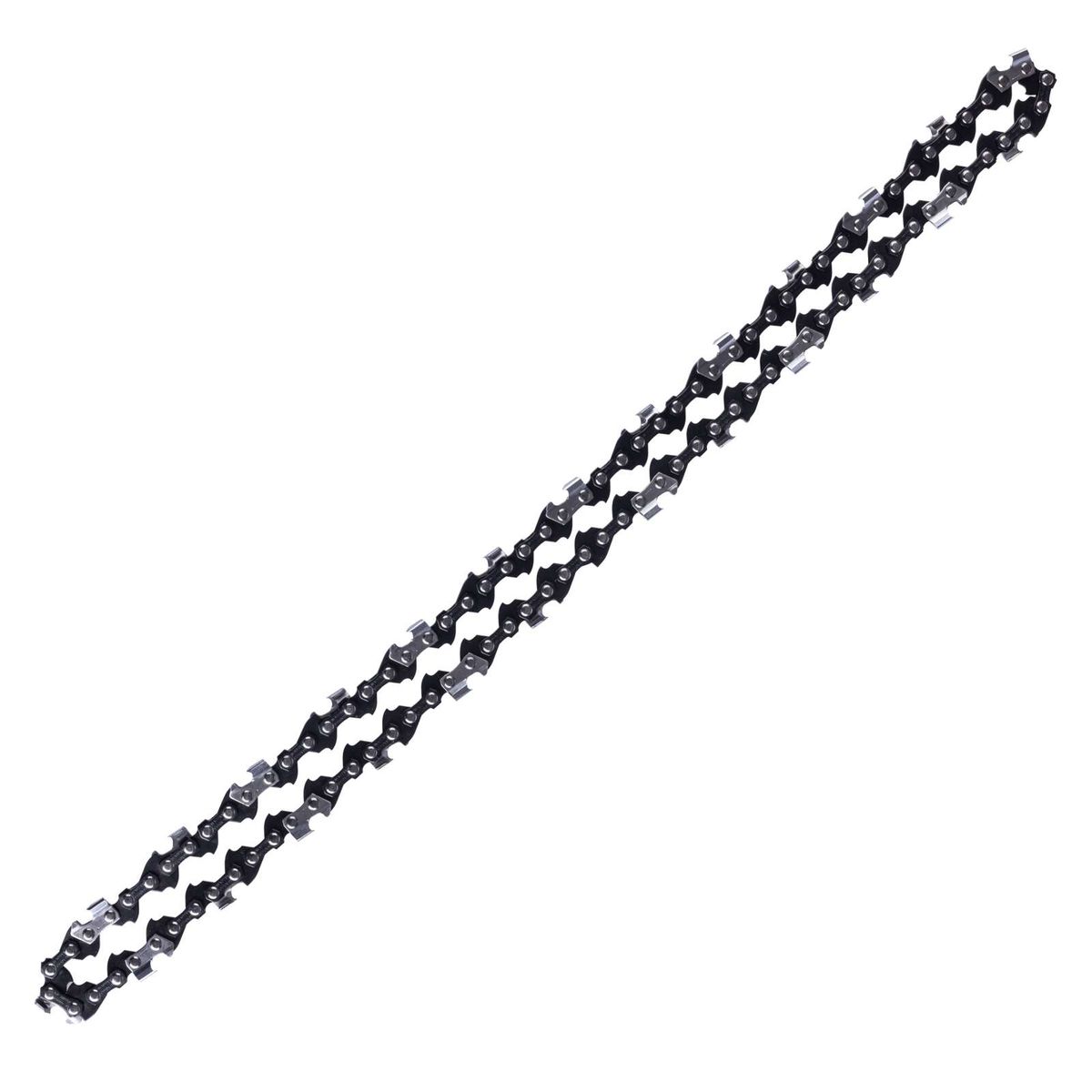 Double-chain link assembly with locked connectors for precise adjustment