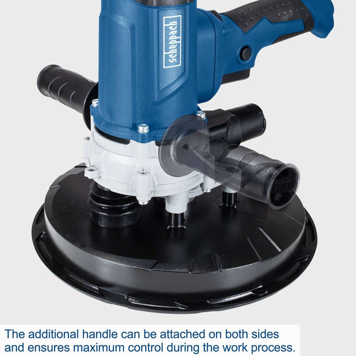 Wall and ceiling sander featuring an adjustable handle for enhanced control during operation