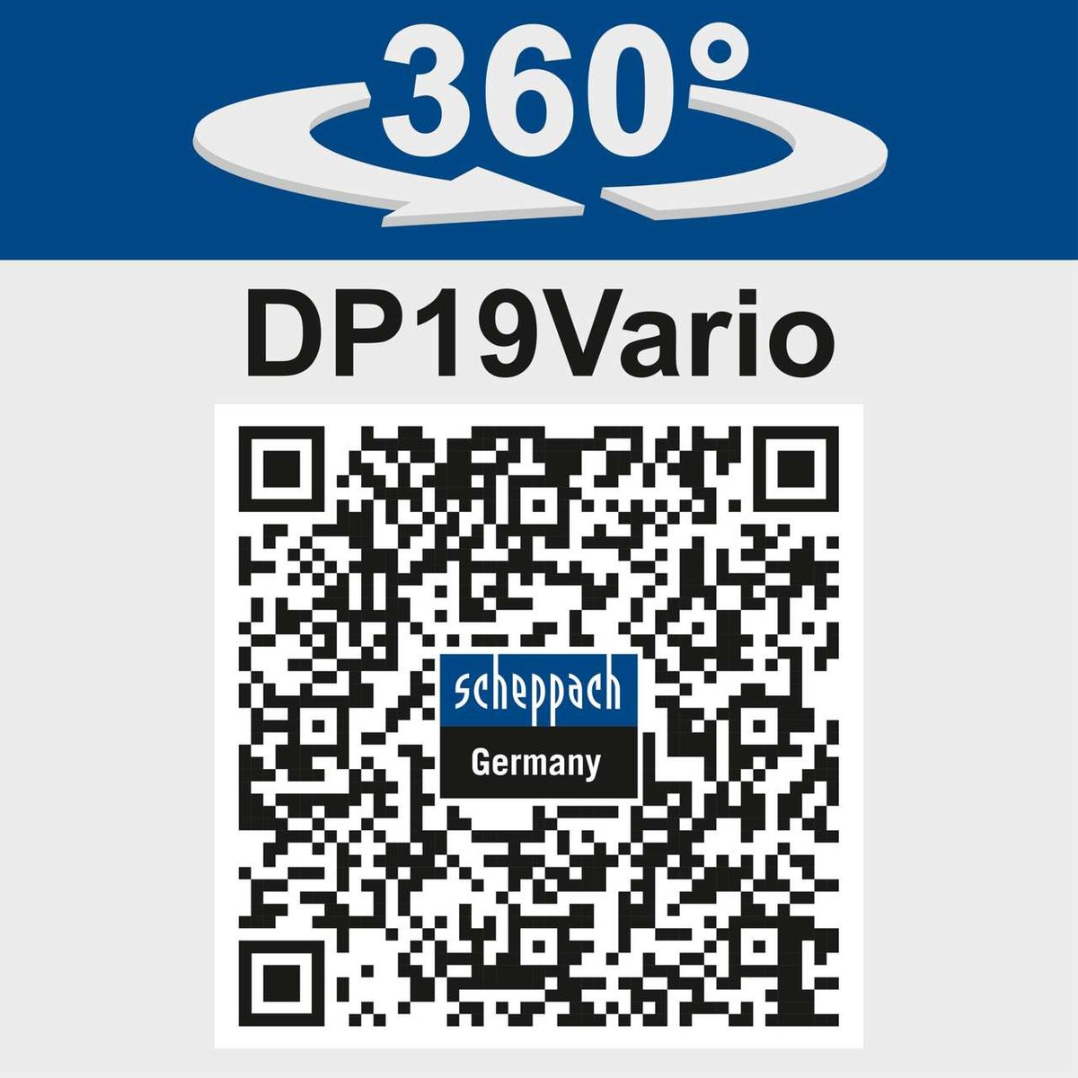 Scheppach bench pillar drill DP19Vario featuring a 360° adjustable head