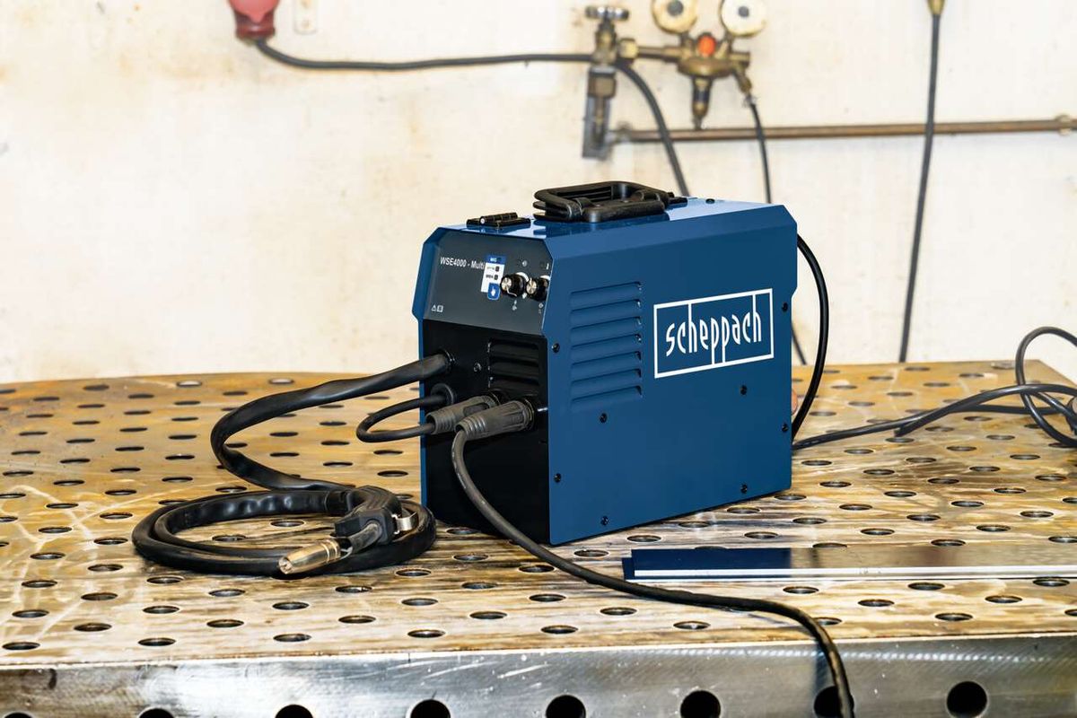 Scheppach WSE4000-Multi multi-purpose welding machine with accessories and adapters
