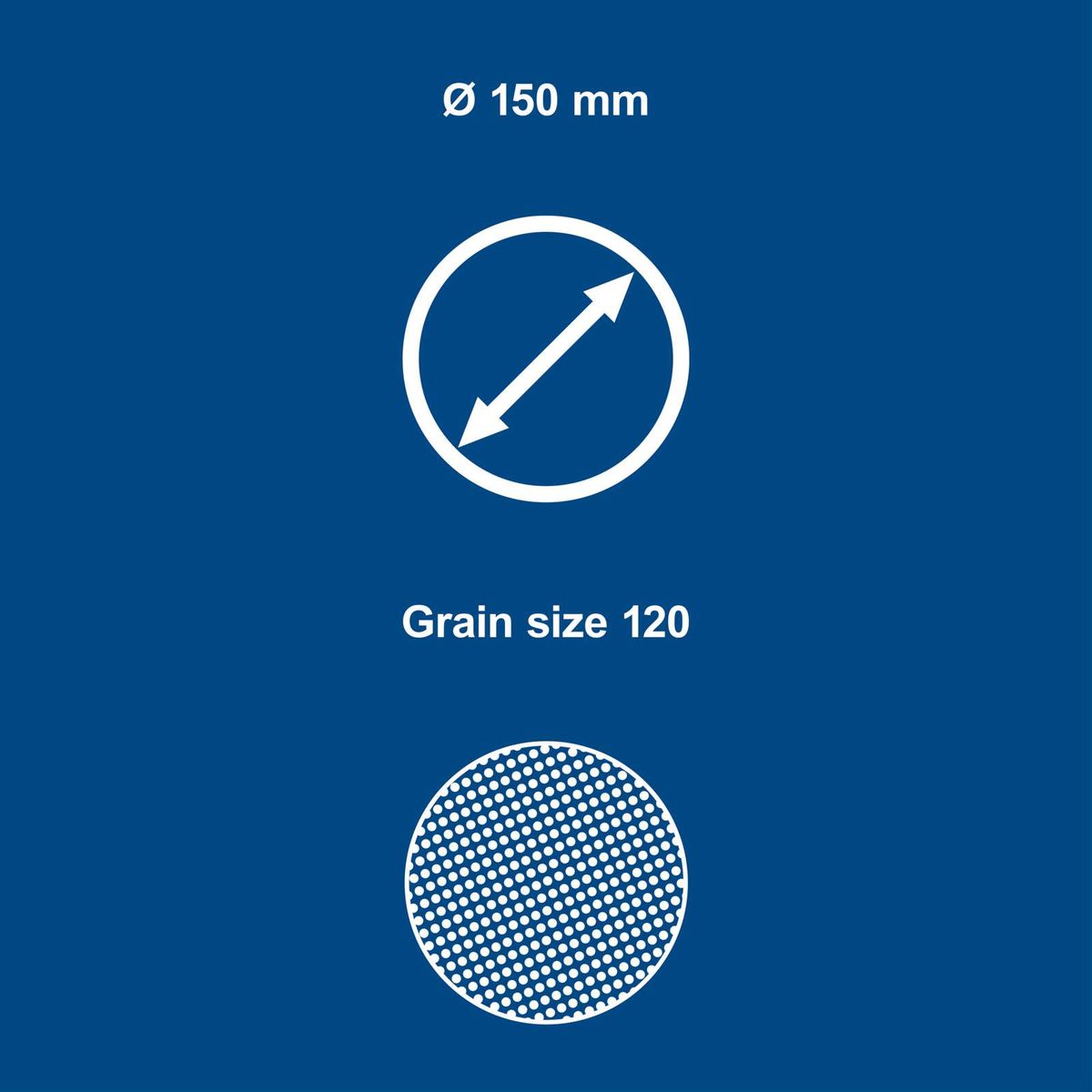 Scheppach tool with 150 mm diameter and grain size 120