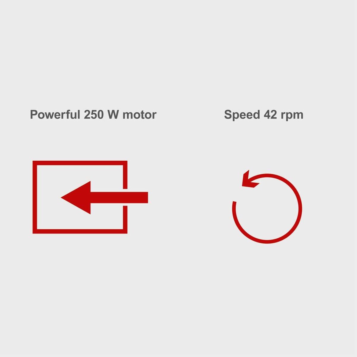 Roll sieve RS400: Powerful 250 W motor at 42 rpm