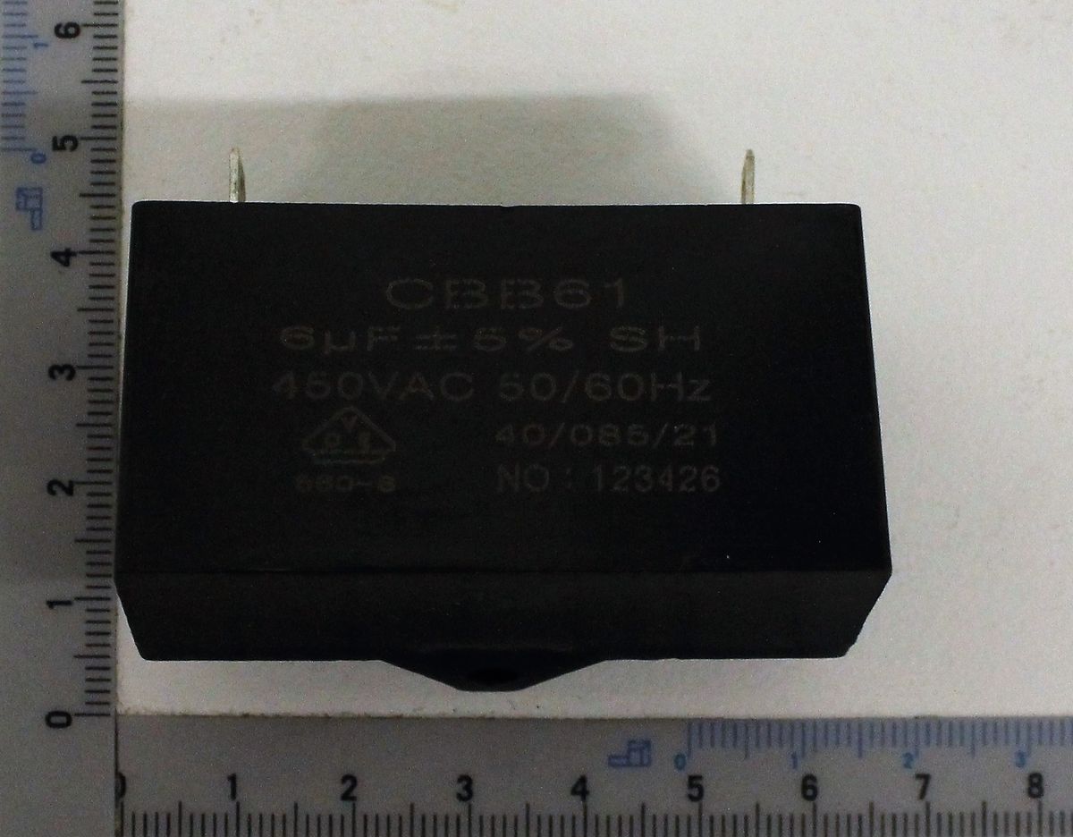 Scheppach capacitor CBB61 with marking and serial number