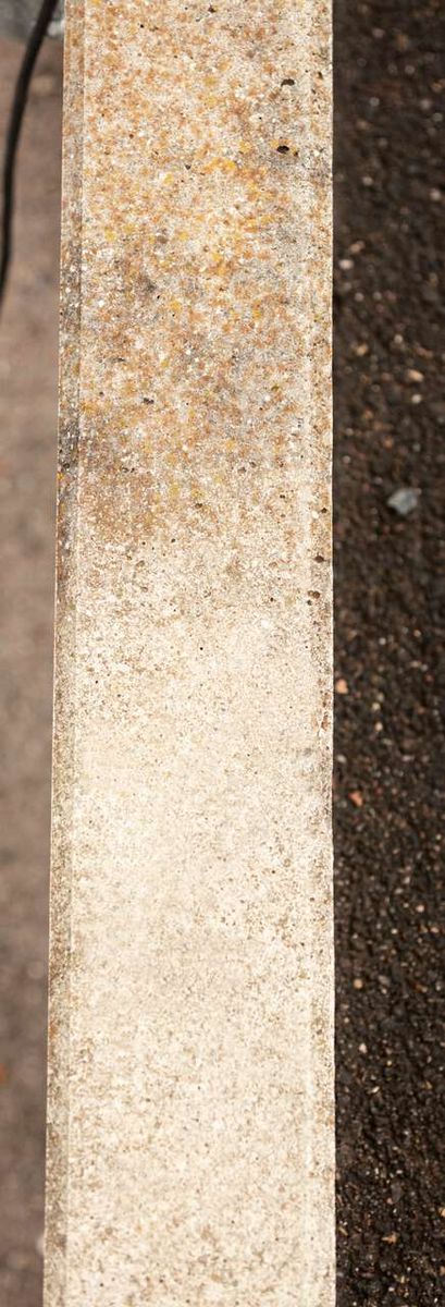 Scheppach plastic fiber brush with keyhole holder, close-up