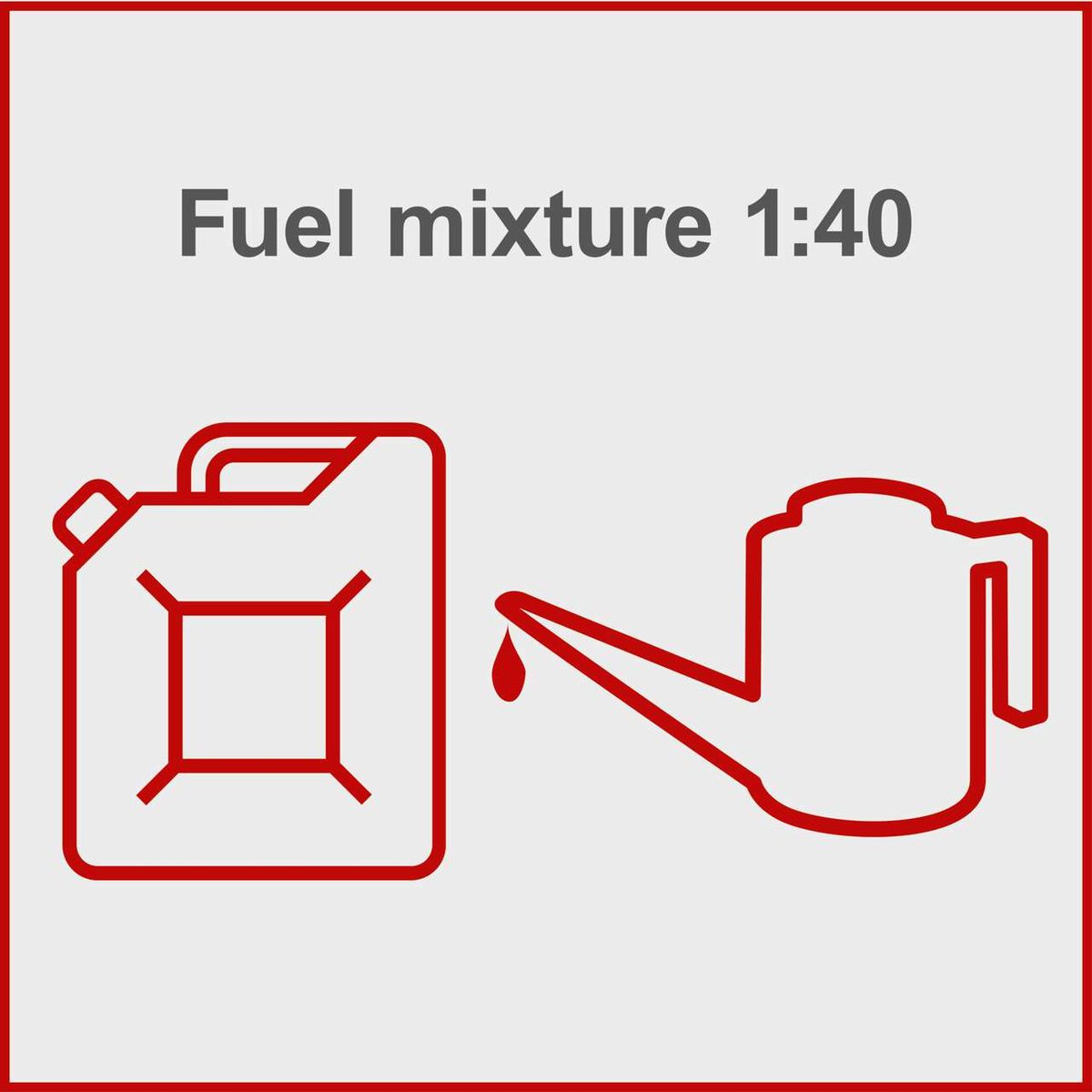 Fuel mixture ratio 1:40 for Scheppach petrol chainsaw PCS38