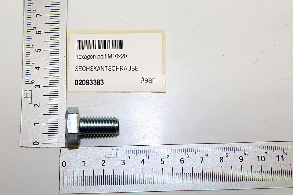 Hexagon bolt M10x20 DIN 933 (02093383)