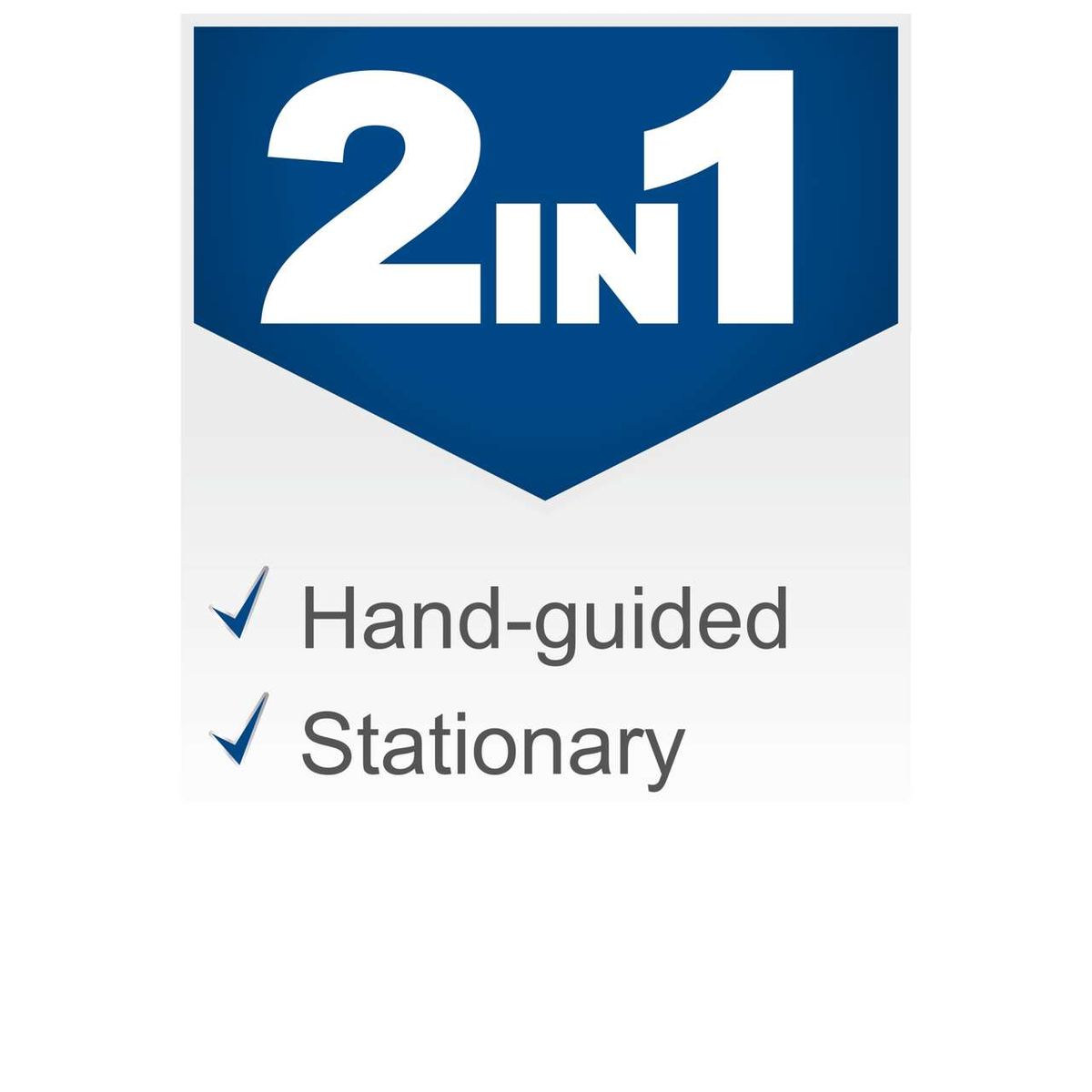 Hand-guided metal band saw with stationary setup – precise cuts for DIY applications