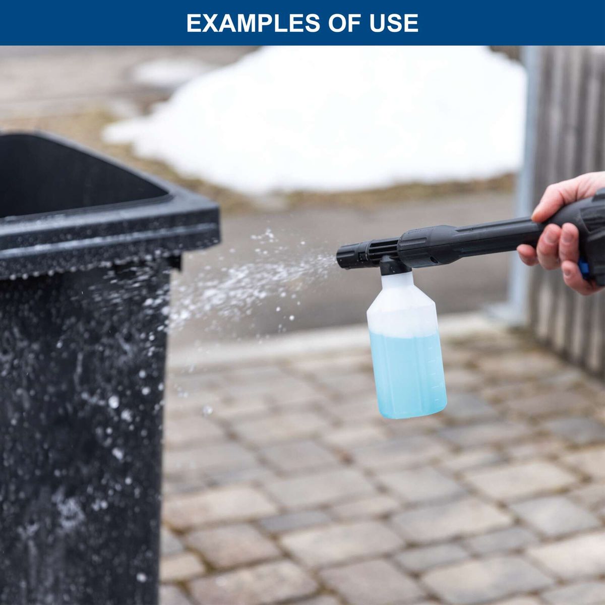 Scheppach spray bottle with integrated mist function for precise application