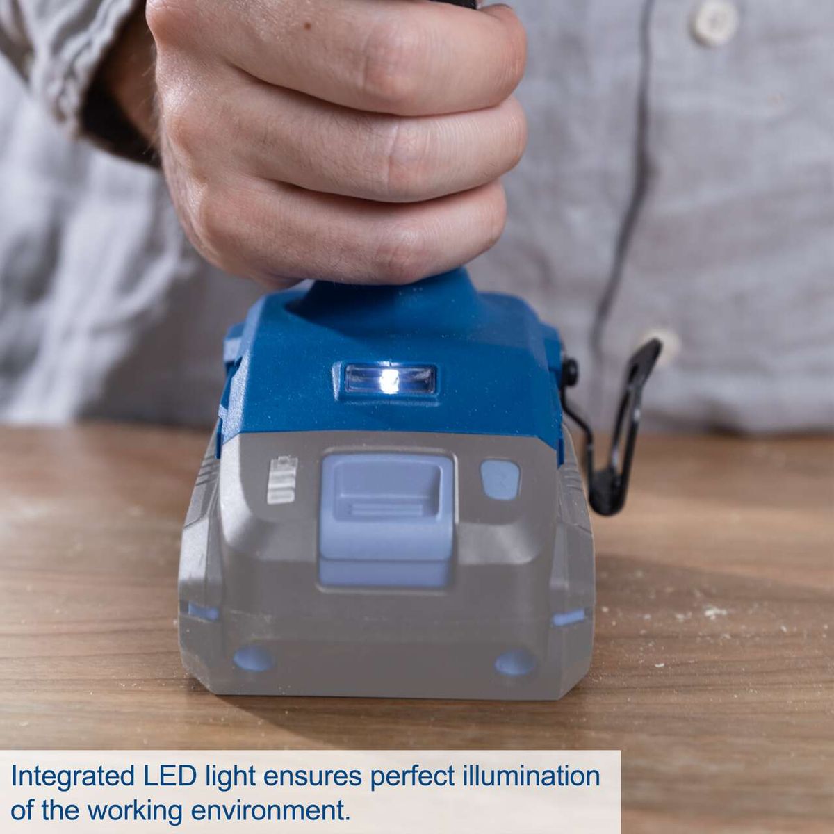 LED lighting for bright workspace illumination in the cordless impact driver