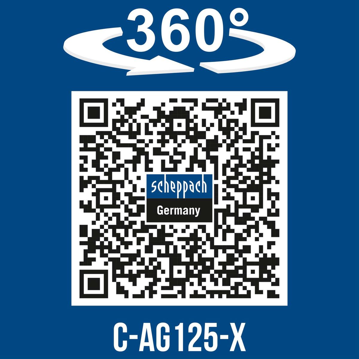 360° rotation for accurate grinding with Scheppach C-AG125-X