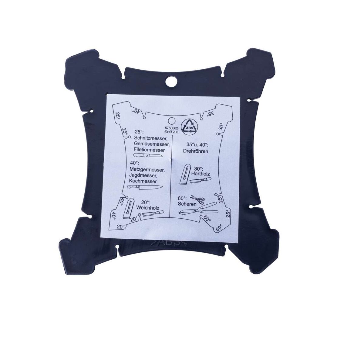 Scheppach angle guide with degree markings for various angle diameters and tool indicators