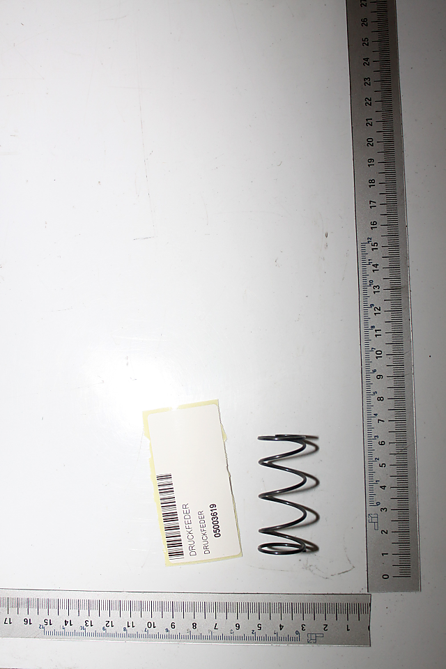 Pressure spring (Scheppach) with label '05003619' and coiled cross-section