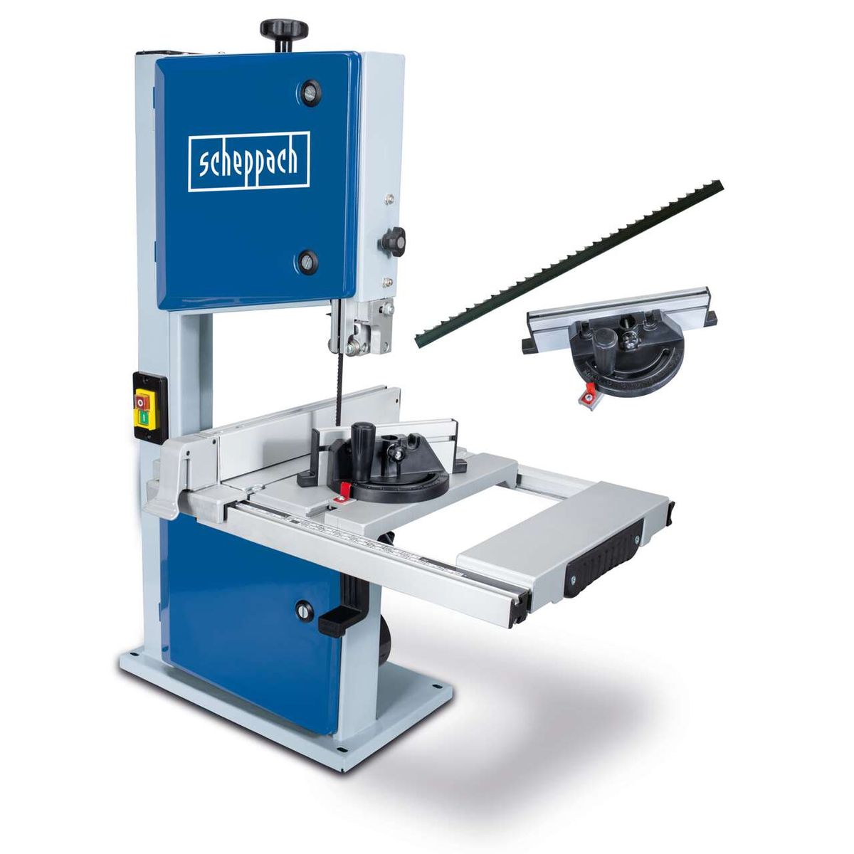 Scheppach bandsaw with tilting table and mitre gauge for accurate cuts