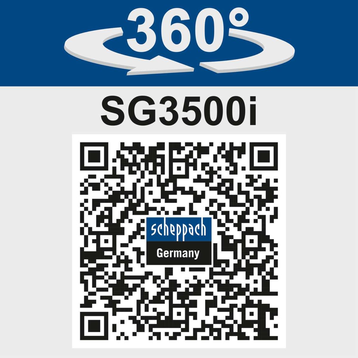 Scheppach SG3500i generator with 360° rotation for adjustable positioning