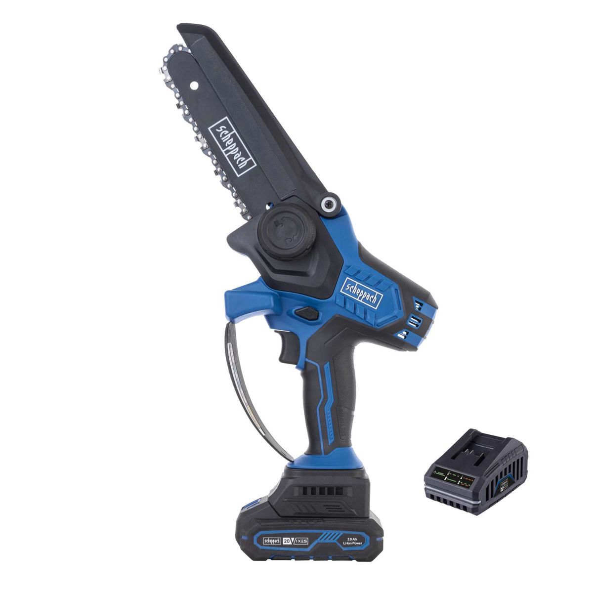 20V cordless pruning saw with lithium-ion battery and fast charger set