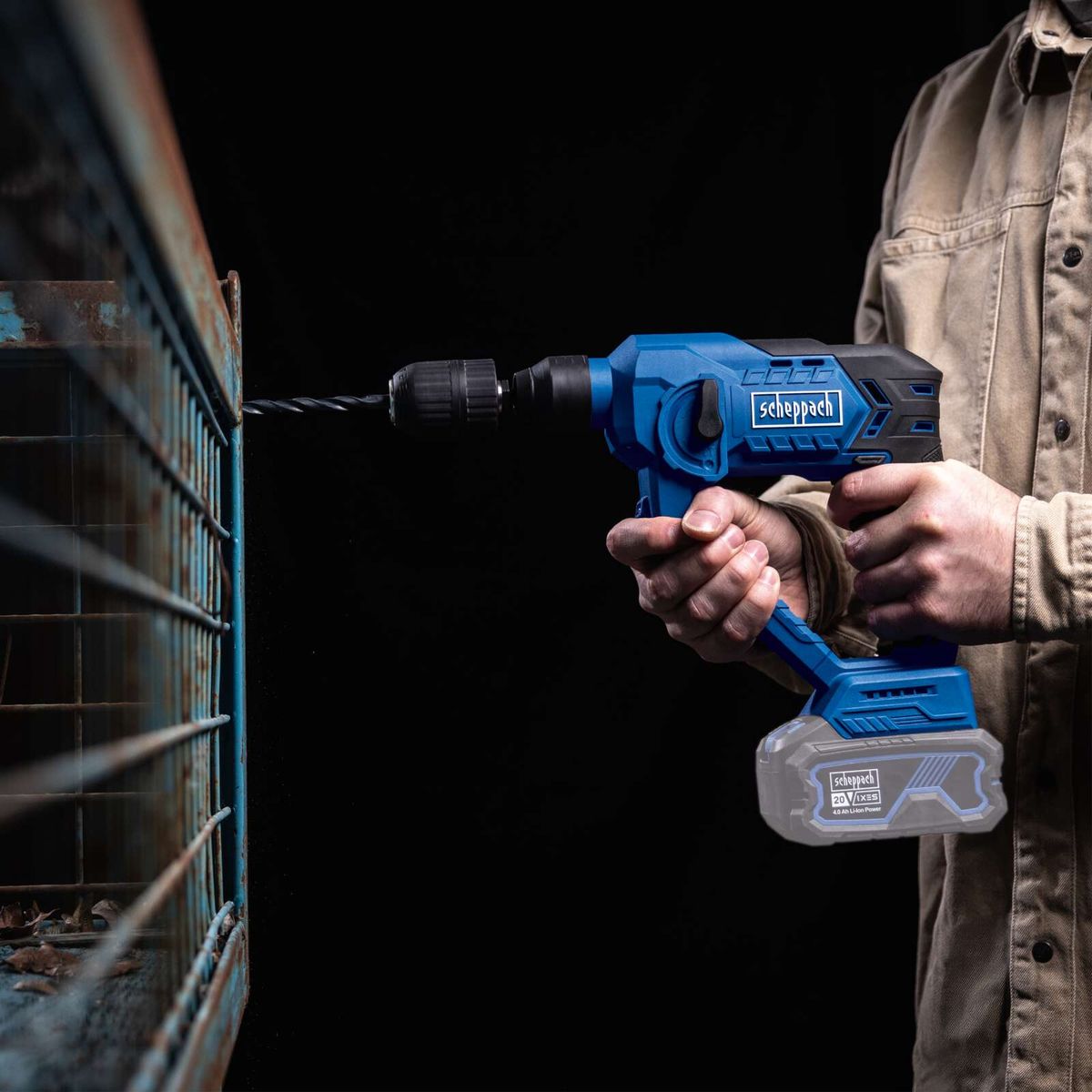 Scheppach power tool with lithium-ion battery, 20 Vixx system for accurate drilling and assembly tasks