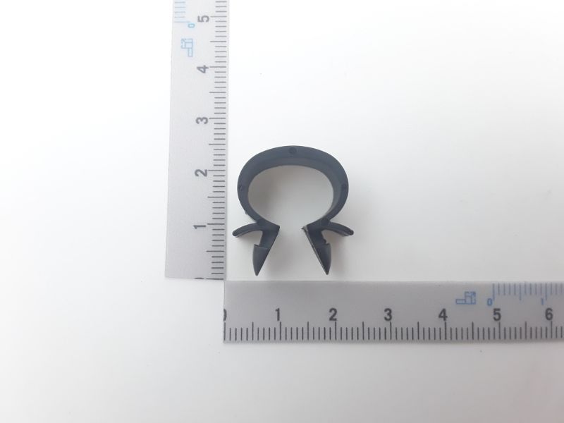 Motor cable support clamp with U-shaped profile