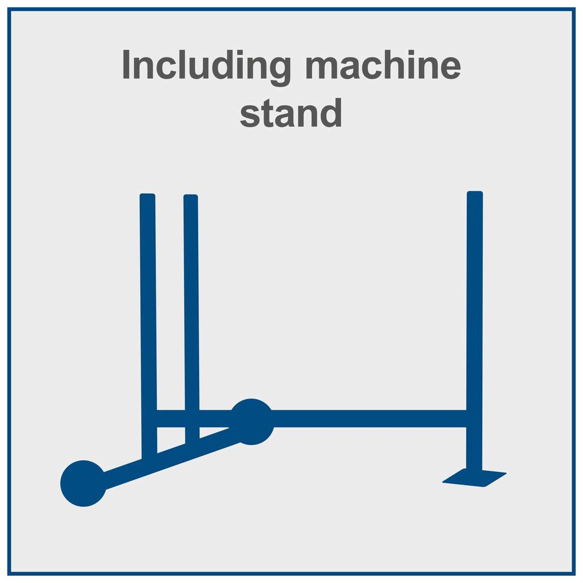 Machine stand for log splitter with integrated base support