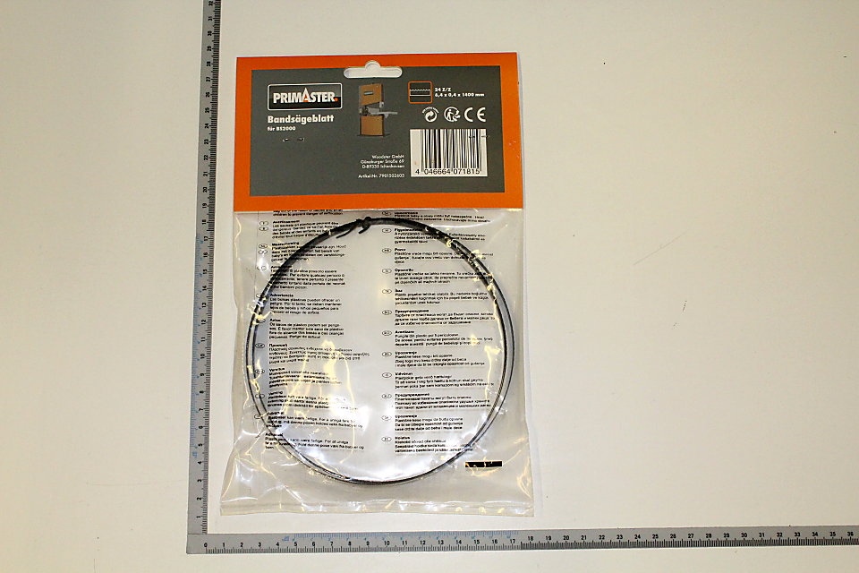 Primaster saw blade for band saws, 1400 mm length, 6.4 mm width