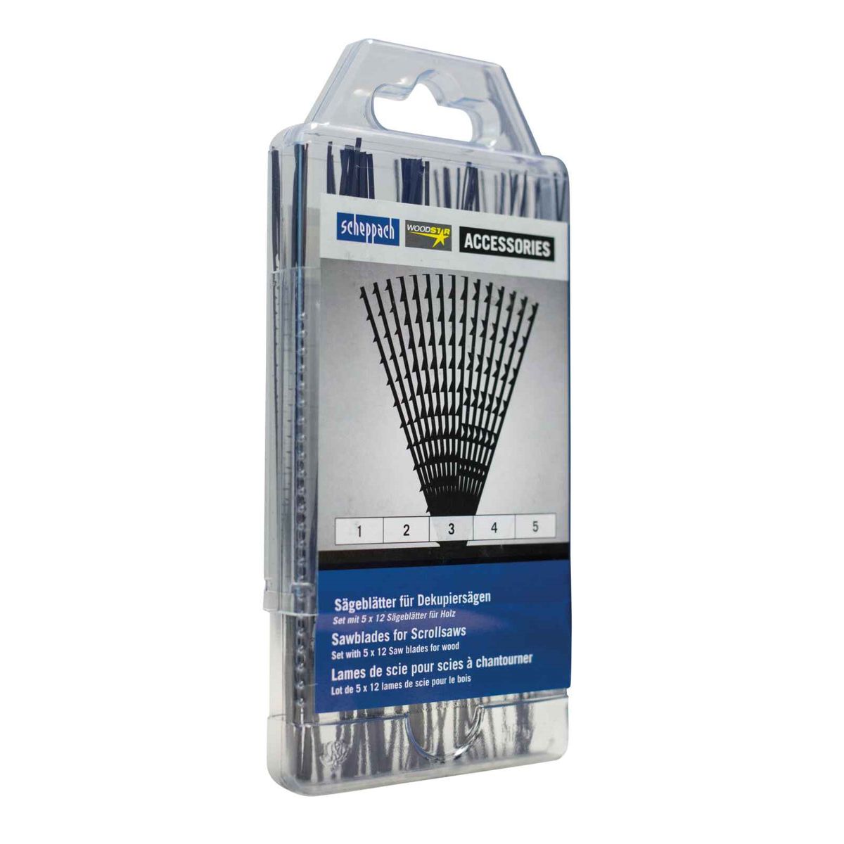 Scheppach set of 12 saw blades for scroll saws