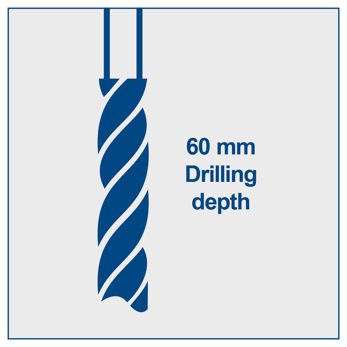 Drill bit with 60 mm drilling depth for bench drill