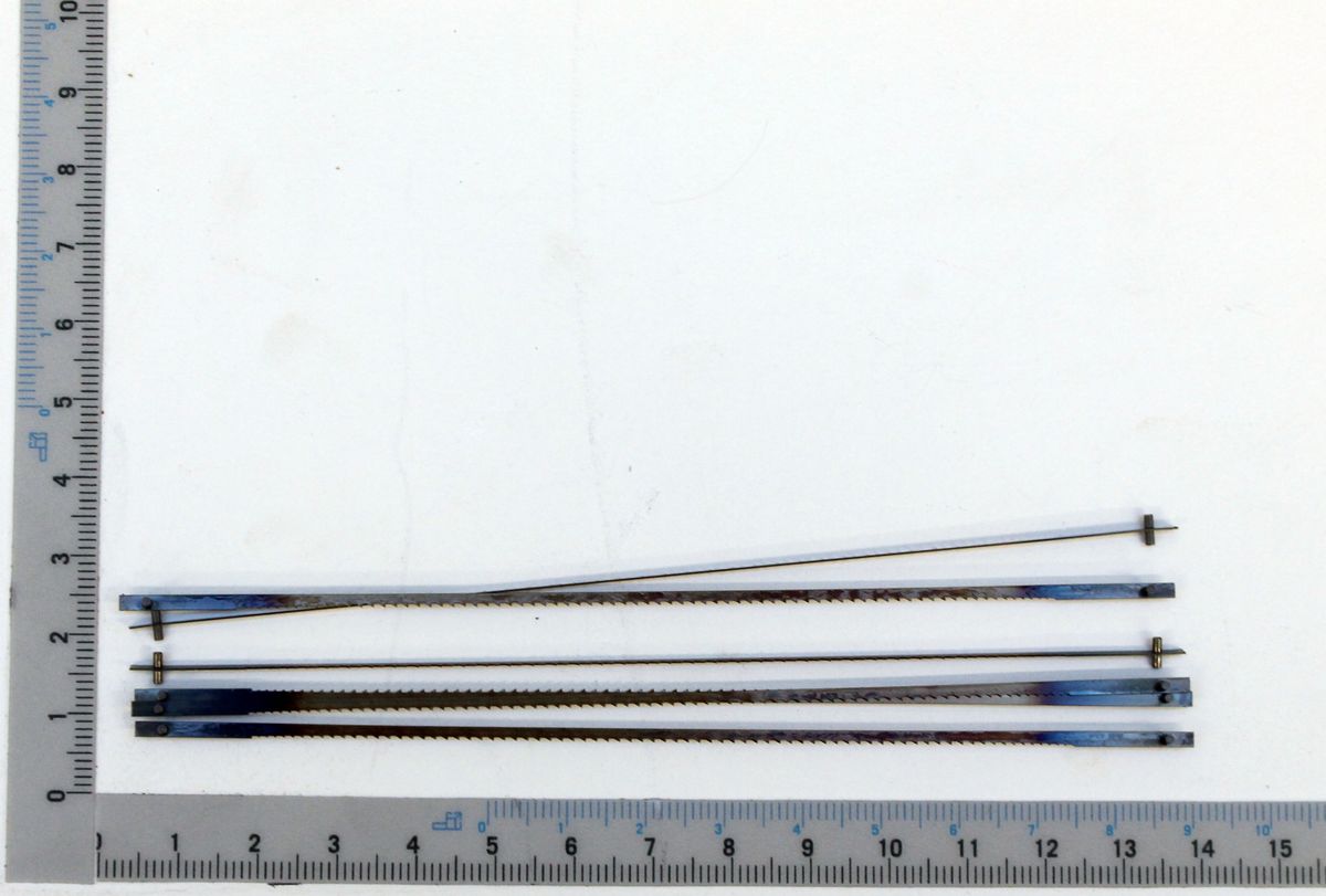 6-piece fine-tooth saw blades (135 mm) with scale for Scheppach set