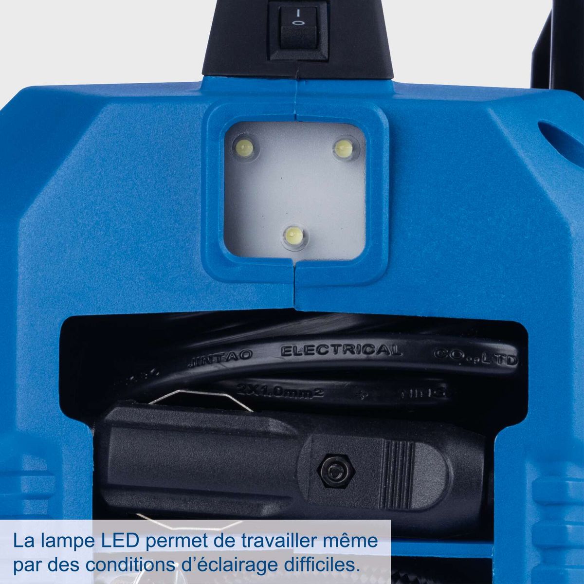 LED work light for low light conditions, compact LED with USB port