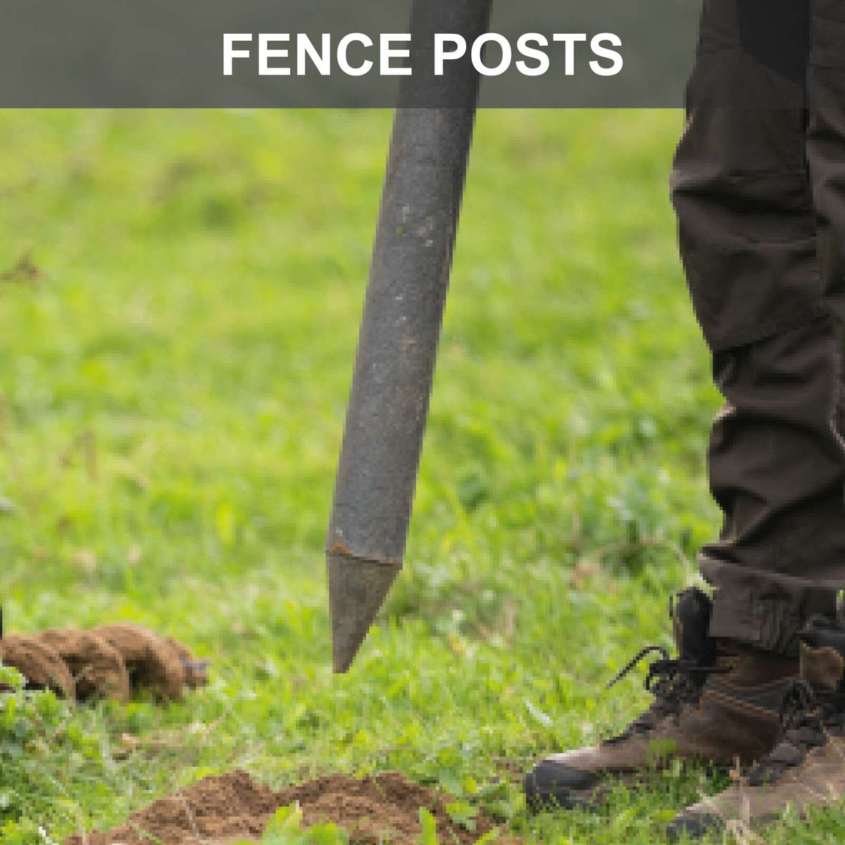 Fence post with text 'FENCE POSTS' in the image, part of an earth auger product series