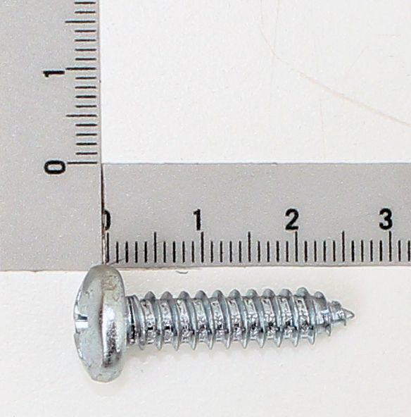 Oval head sheet metal screw, 6.3 x 26 mm, DIN 7981