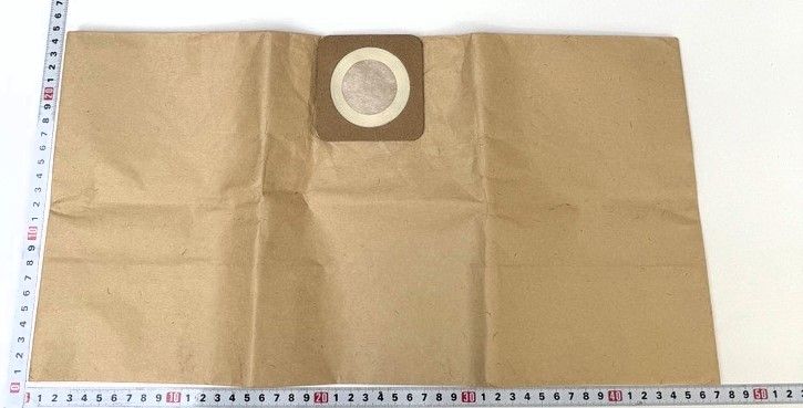 Paper vacuum cleaner bag with filter insert, part of a set of five bags