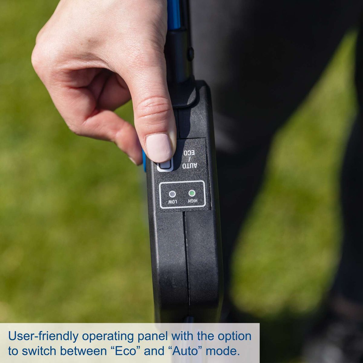 User-friendly control panel switching between Eco and Auto modes