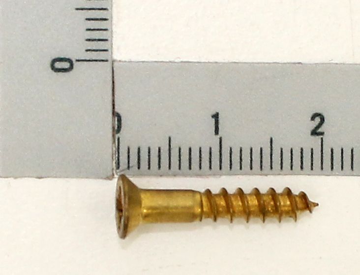 Self-tapping wood screw with integrated scale for Scheppach tool set