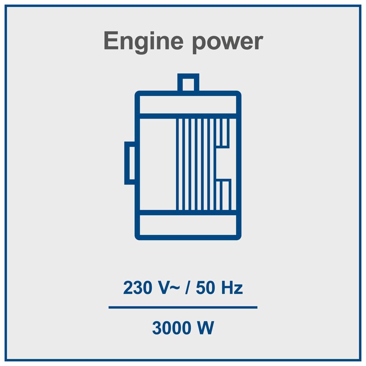Hydraulic tool with 230V/50Hz, 3000W power for log splitting application