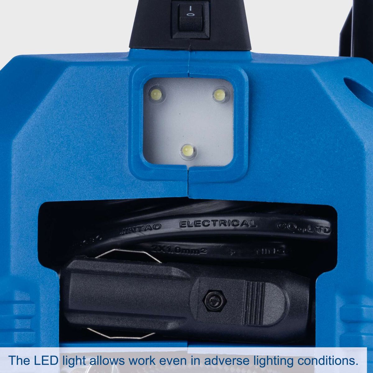 LED light for improved work visibility in adverse lighting conditions