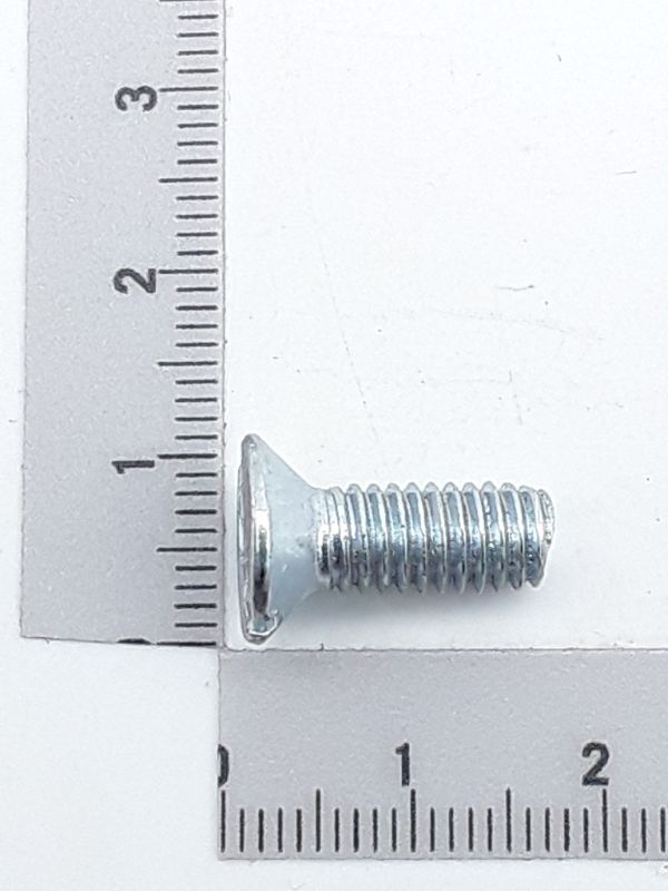 M6 countersunk screw, 16 mm long, DIN 963 standard