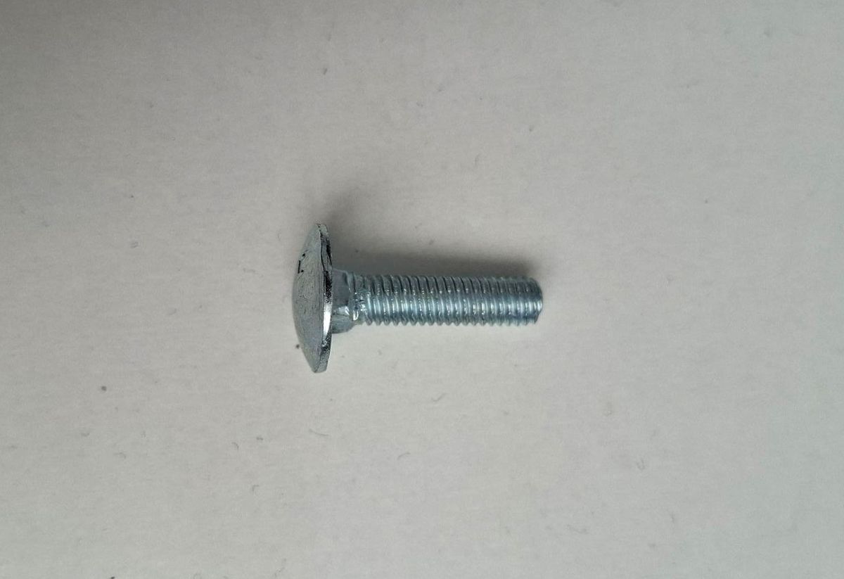 Flat round screw M6x25, plain thread