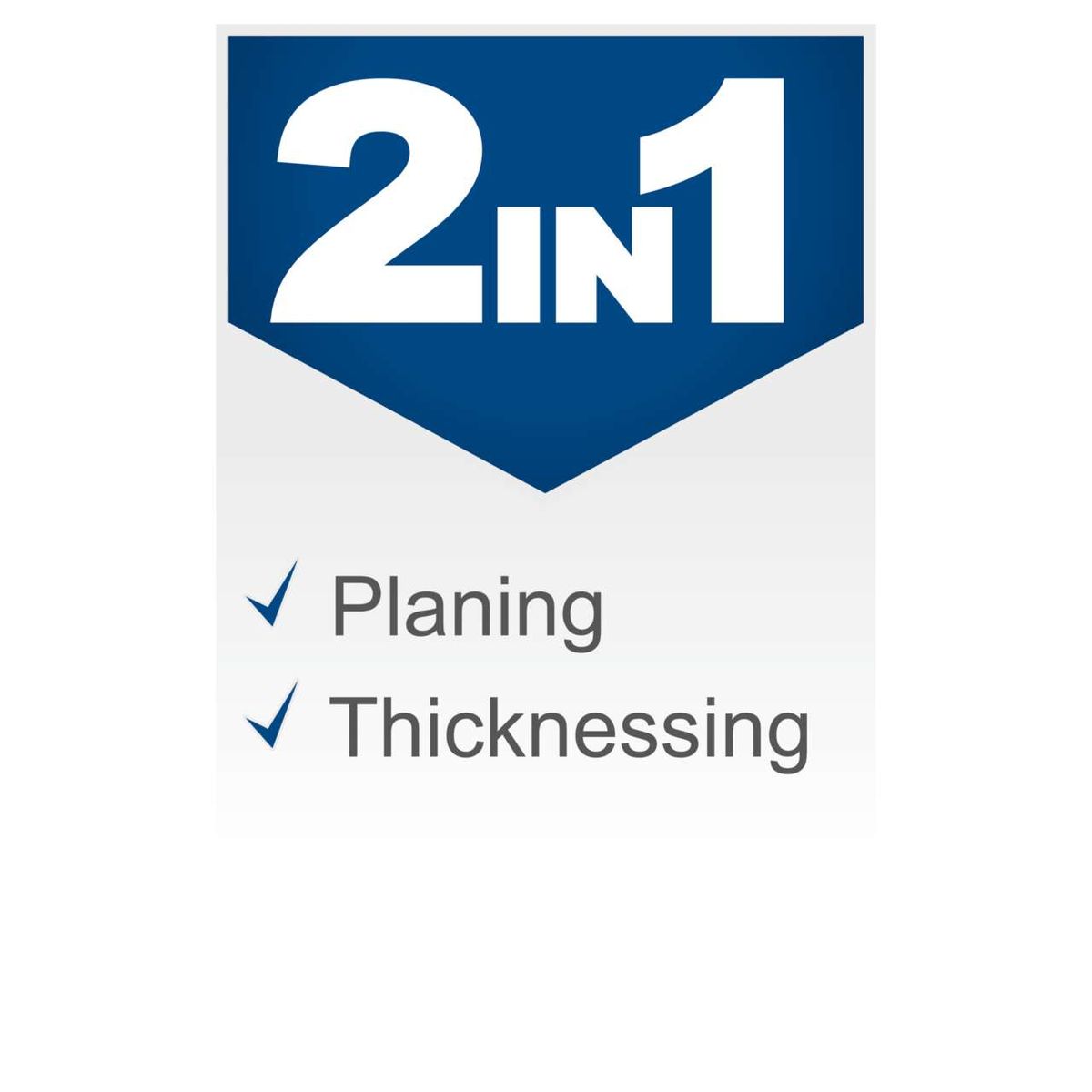 Scheppach tool logo highlighting 'Planing' and 'Thicknessing' functions for HMS1070 planer/thicknesser