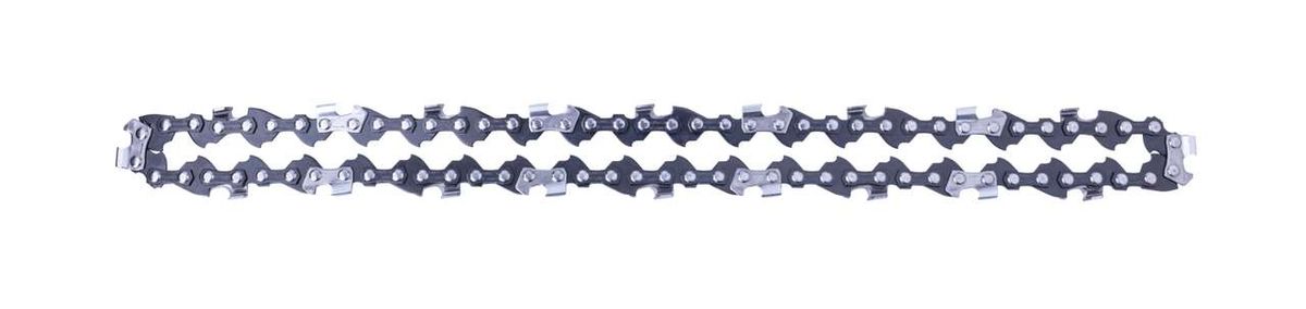 Saw chain Kangxing 3/8LP-40. Length 10" - Pitch 3/8 (9.525 mm) - Drive link thickness 1.3 mm. The saw chain is shown from the front.